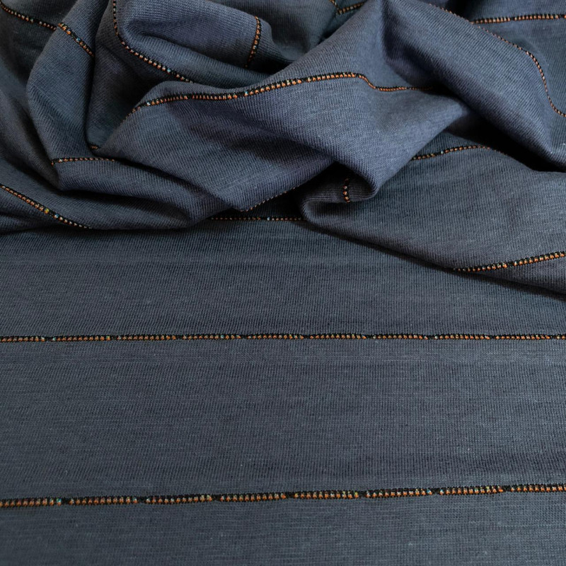 Último Corte - 1,30m - Malha de Algodão Nervurada - Fio Penteado